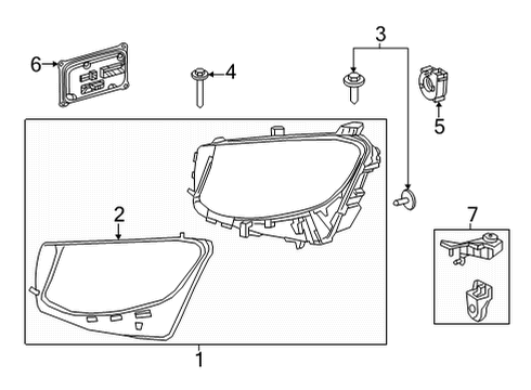 2021 Mercedes-Benz GLC63 AMG Headlamp Components Diagram 3