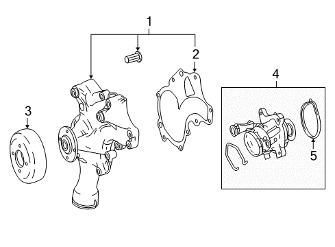 2014 Mercedes-Benz C63 AMG Water Pump Diagram 1