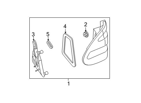 2007 Mercedes-Benz E63 AMG Tail Lamps Diagram 1