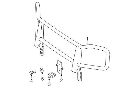 2023 Mercedes-Benz G550 Front Brush Guard Diagram