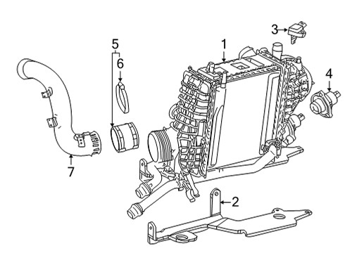 2021 Mercedes-Benz GLB35 AMG Intercooler, Cooling Diagram