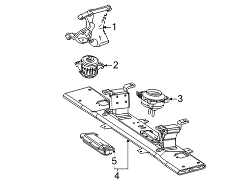 2024 Mercedes-Benz GLE63 AMG S Engine & Trans Mounting Diagram 2