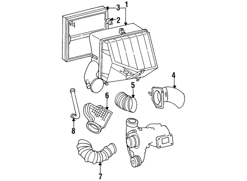 1993 Mercedes-Benz 300SD Air Intake Diagram