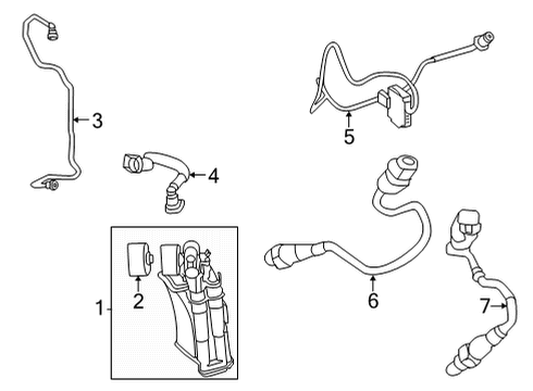 2023 Mercedes-Benz S580e Emission Components Diagram