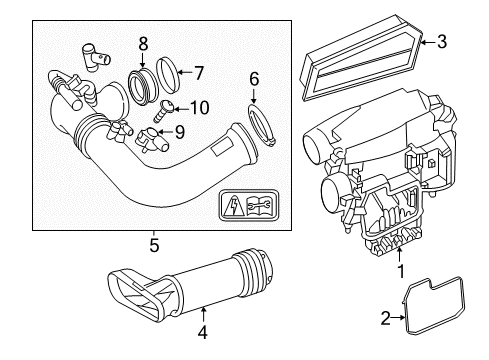 2014 Mercedes-Benz C250 Air Intake Diagram 2