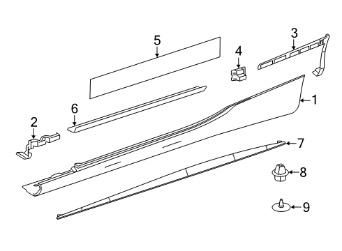 Side Molding Diagram for 217-694-05-00