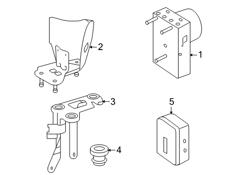 2010 Mercedes-Benz ML450 Anti-Lock Brakes Diagram 1