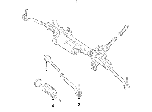 2020 Mercedes-Benz G63 AMG Steering Column & Wheel, Steering Gear & Linkage Diagram 4