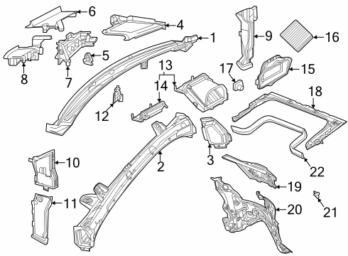 2023 Mercedes-Benz GLS63 AMG Cowl Diagram