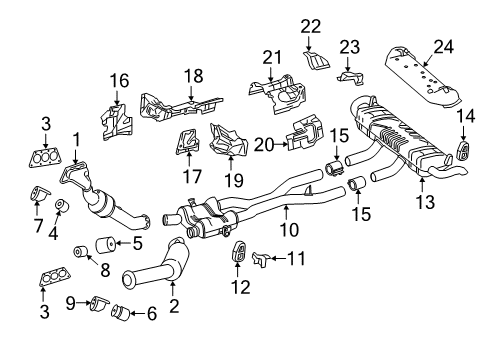 2017 Mercedes-Benz GLE350 Exhaust Components Diagram