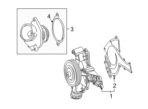 2011 Mercedes-Benz E550 Water Pump Diagram 2