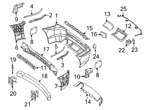 Hitch Plate Cover Diagram for 251-885-03-23-9960