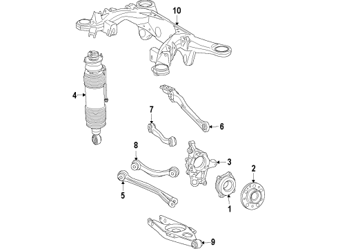 2012 Mercedes-Benz SL550 Rear Suspension, Control Arm, Ride Control Diagram 2