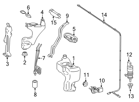 2012 Mercedes-Benz CL600 Wiper & Washer Components Diagram 2