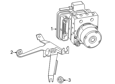 2023 Mercedes-Benz GLB35 AMG ABS Components Diagram