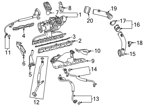 2022 Mercedes-Benz GLS450 Turbocharger Diagram