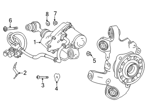 Steering Gear Diagram for 290-460-40-00