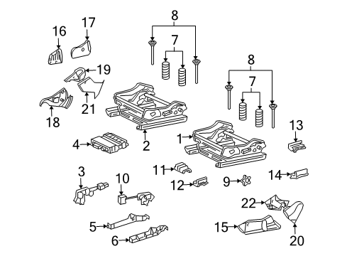 Seat Adjust Assembly Diagram for 203-910-19-36