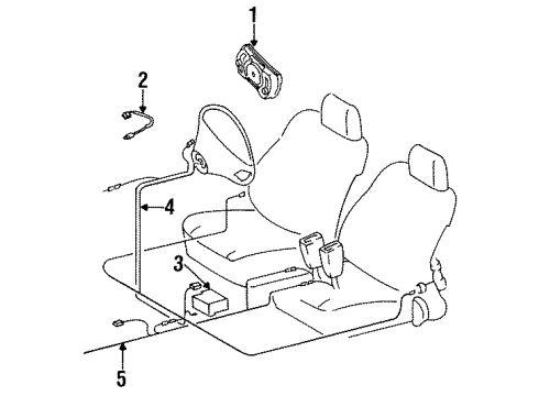 1989 Mercedes-Benz 190E Air Bag Components Diagram