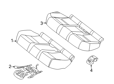 2018 Mercedes-Benz E300 Rear Seat Components Diagram 2