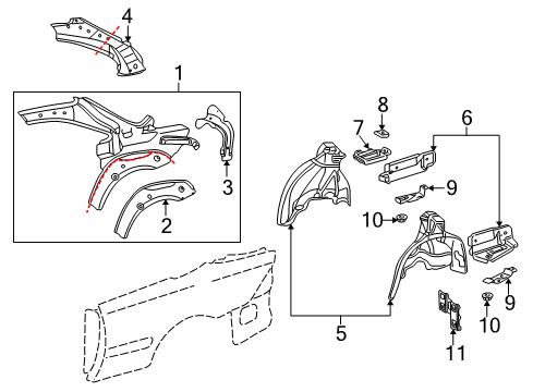 Strut Bracket Diagram for 215-637-06-43