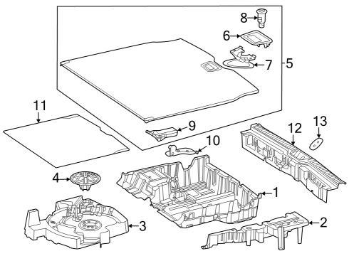 Floor Cover Diagram for 254-680-22-04