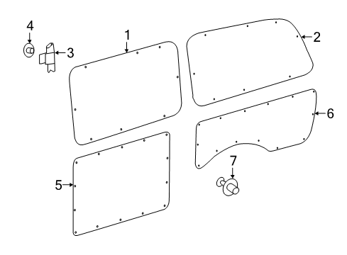 2021 Mercedes-Benz Metris Interior Trim - Side Panel Diagram 1