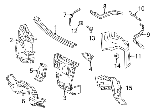 2014 Mercedes-Benz E350 Cowl Diagram 1