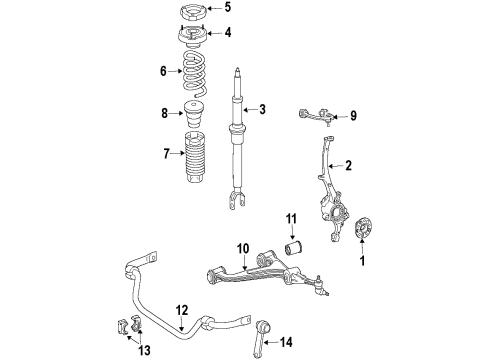 Shock Absorber Diagram for 211-323-65-00