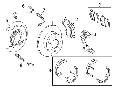 2017 Mercedes-Benz G550 Rear Brakes Diagram