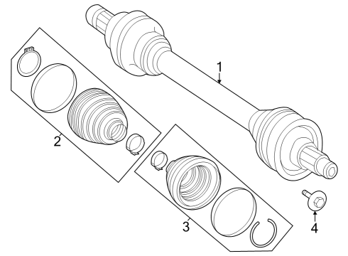 2022 Mercedes-Benz EQB 350 Drive Axles - Rear Diagram