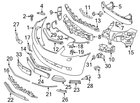 License Bracket Mount Bolt Diagram for 202-990-01-21