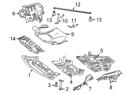 Front Deflector Bracket Diagram for 204-524-13-40