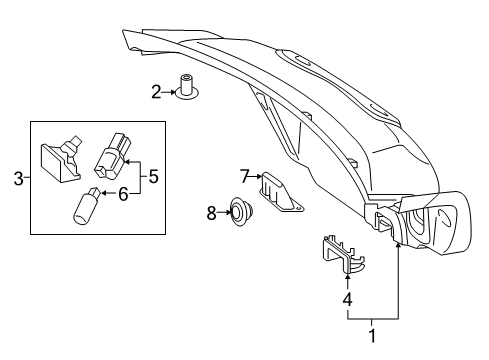 2020 Mercedes-Benz C63 AMG S Interior Trim - Trunk Lid Diagram