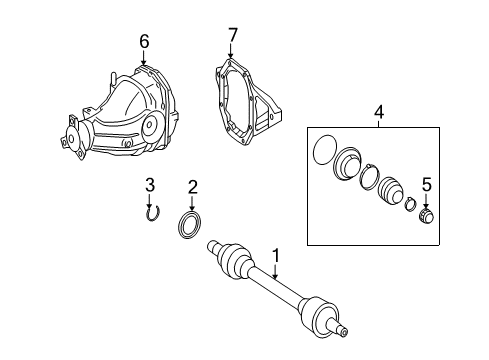 2008 Mercedes-Benz C300 Axle & Differential - Rear