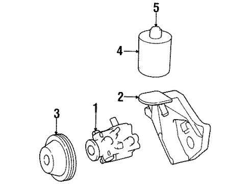 1992 Mercedes-Benz 400SE P/S Pump & Hoses, Steering Gear & Linkage