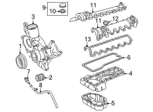 Timing Cover Diagram for 137-015-00-02