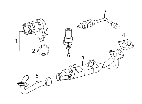 2010 Mercedes-Benz R350 Emission Components Diagram 1