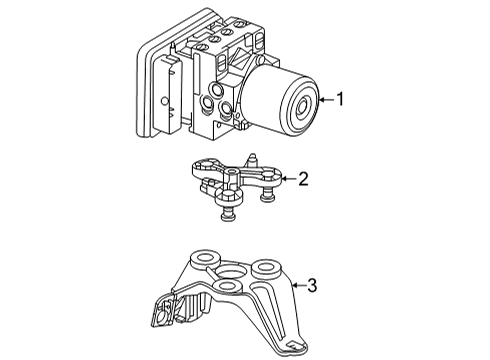 2021 Mercedes-Benz GLE53 AMG Anti-Lock Brakes Diagram 1