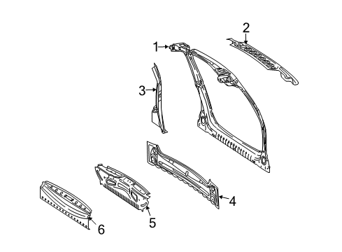 2009 Mercedes-Benz GL550 Rear Body Diagram