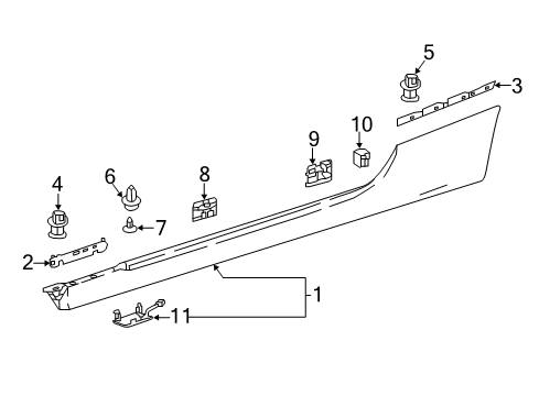 2022 Mercedes-Benz E450 Exterior Trim - Pillars Diagram 1