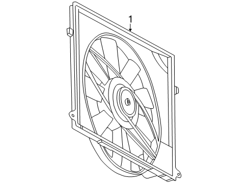 2003 Mercedes-Benz CL600 Cooling System, Radiator, Water Pump, Cooling Fan Diagram 1