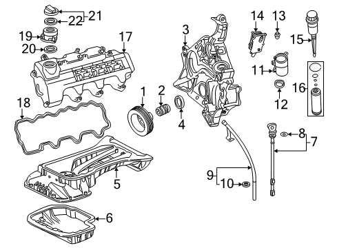 Oil Cooler Diagram for 112-180-00-65-64