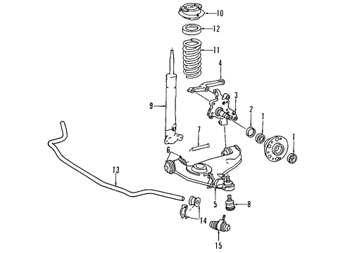 Stabilizer Bar Bushing Diagram for 124-323-55-85