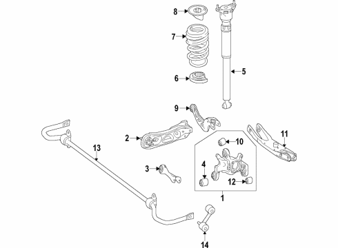 2019 Mercedes-Benz GLA45 AMG Rear Suspension, Control Arm Diagram 5