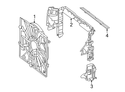 2019 Mercedes-Benz S65 AMG Cooling System, Radiator, Water Pump, Cooling Fan Diagram 1