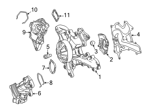 2023 Mercedes-Benz GLC43 AMG Water Pump Diagram 2