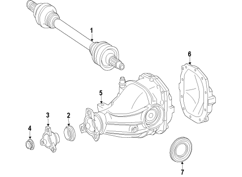 2016 Mercedes-Benz S550e Rear Axle, Axle Shafts & Joints, Differential, Drive Axles, Propeller Shaft