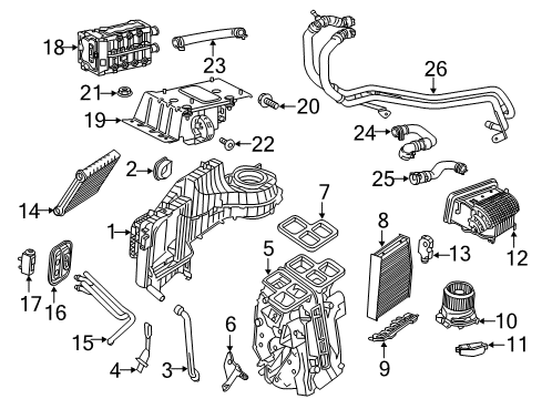 2017 Mercedes-Benz B250e HVAC Case Diagram