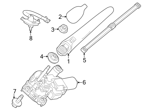 2022 Mercedes-Benz EQB 350 Wiper & Washer Components Diagram 1